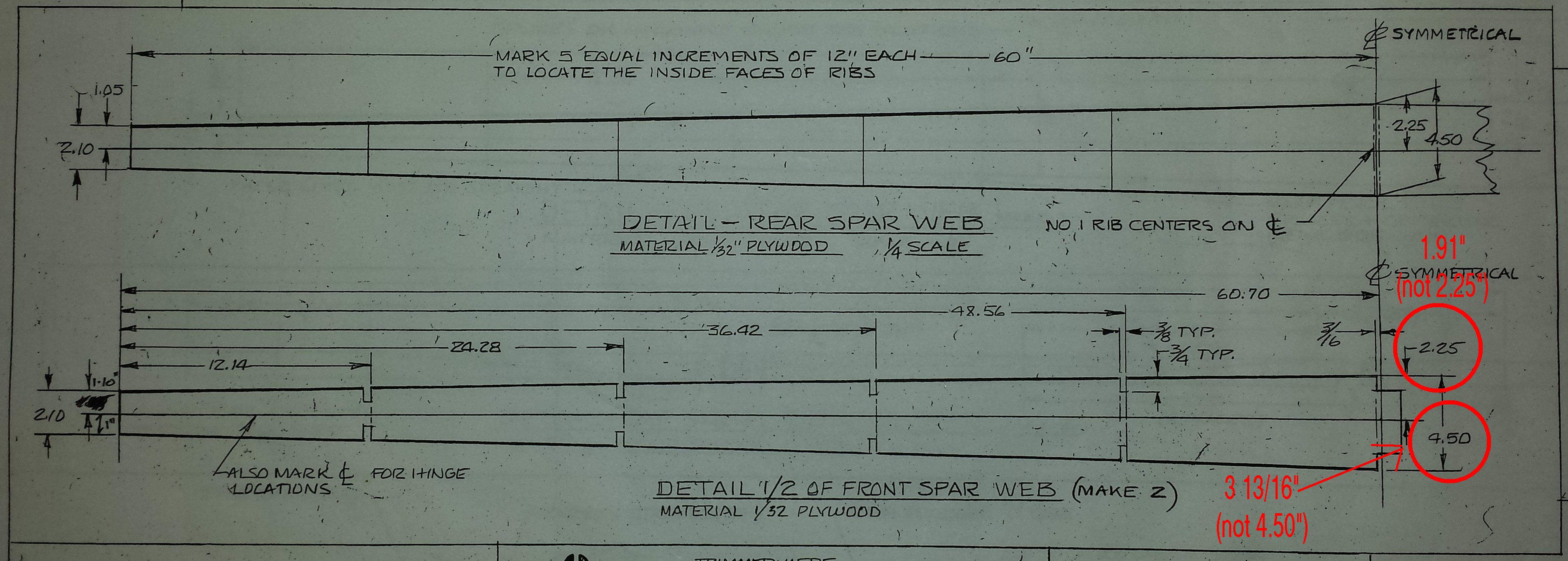 Drawing 5 - Horizontal Stabiliser - Front Spar