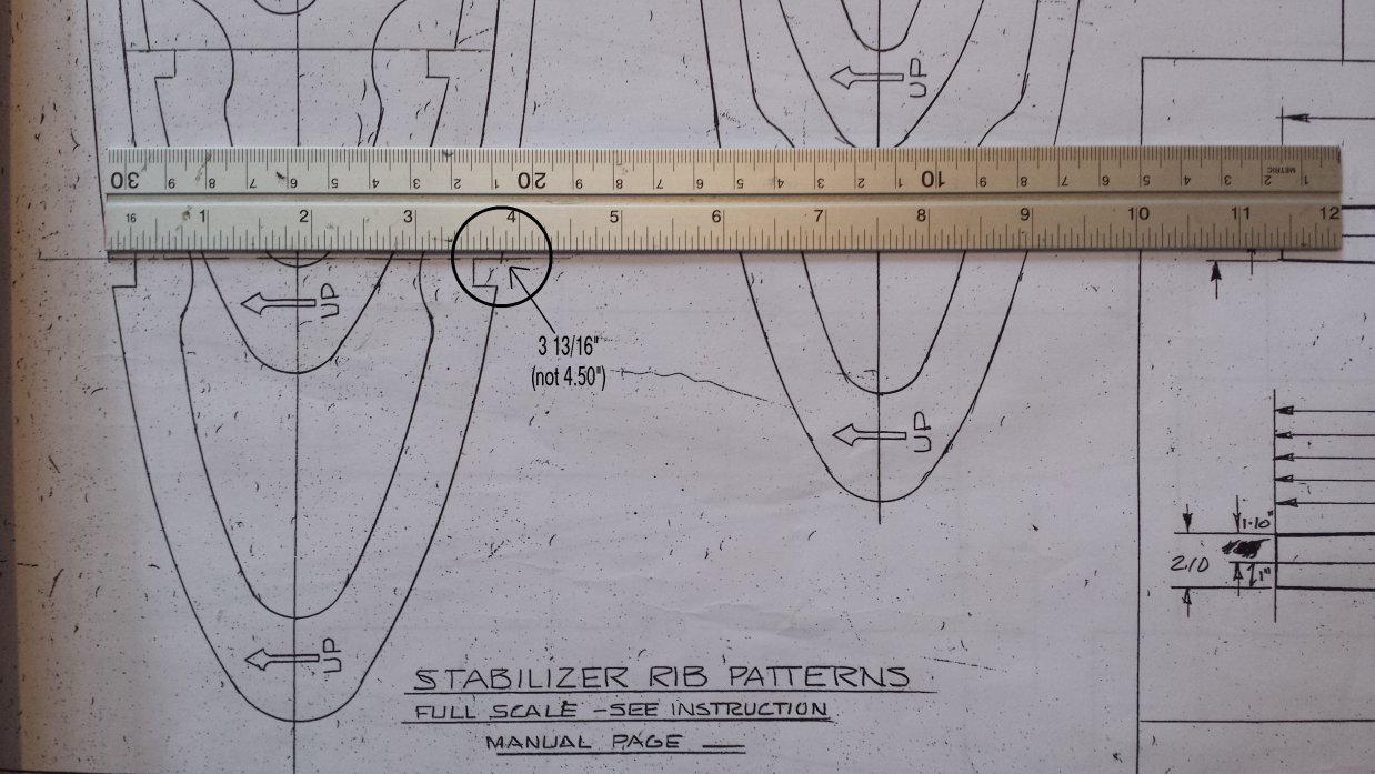 Drawing 5 - Horizontal Stabiliser - Ribs